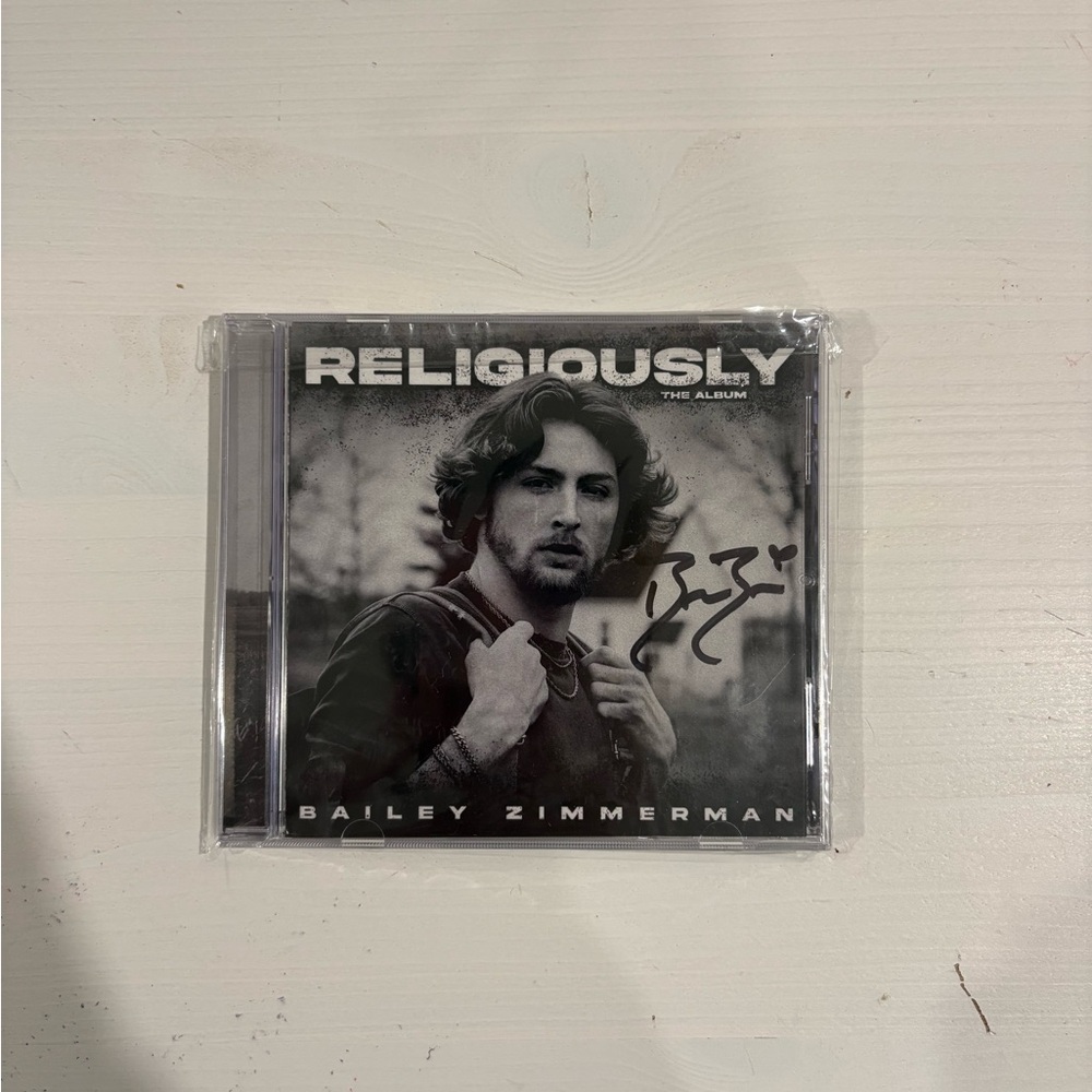 Signed Bailey Zimmerman - Religiously (CD) - Black & White Cover